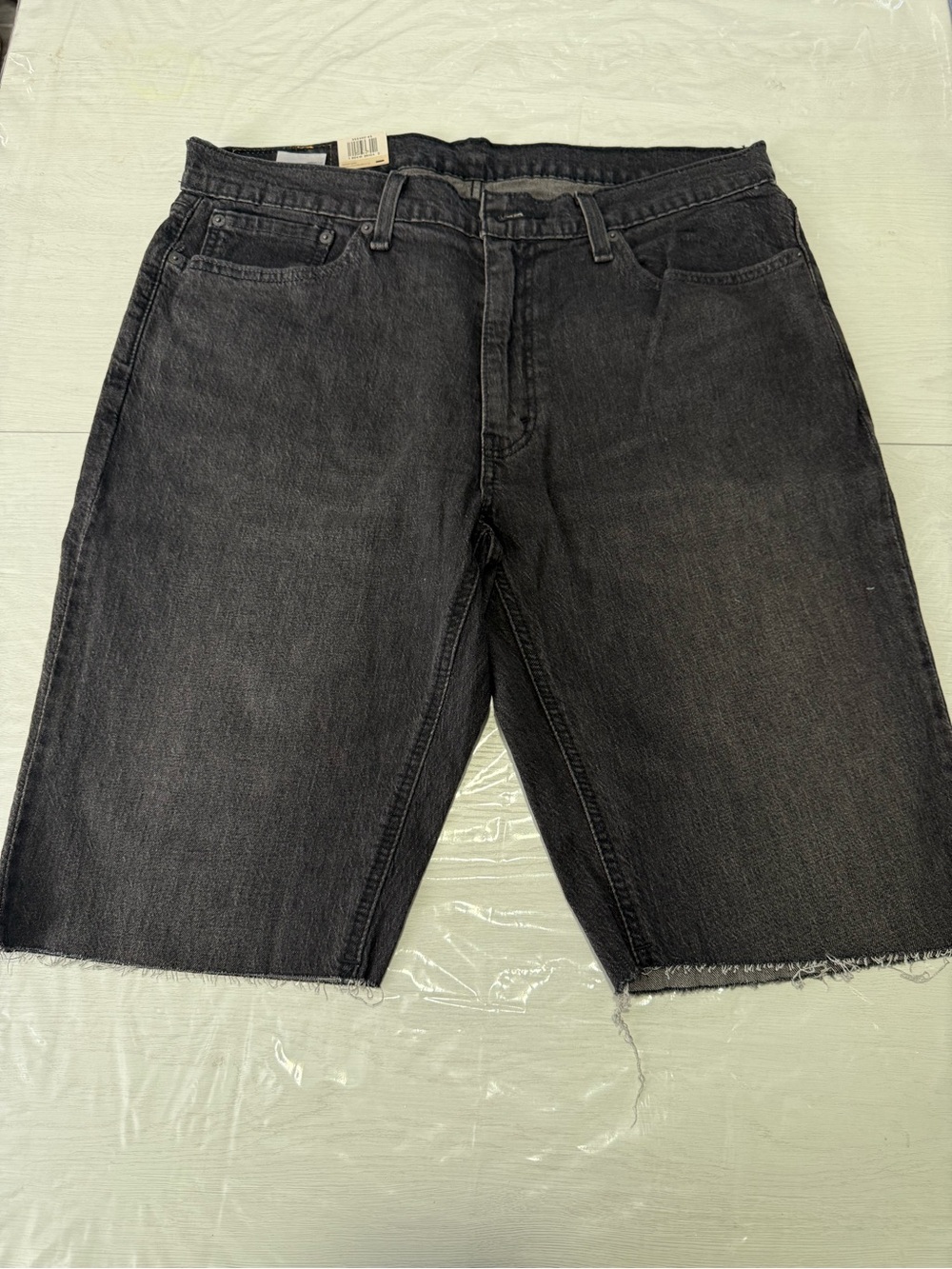Levi's 569 Loose Straight Men's Black Denim Jean Shorts Waist 36